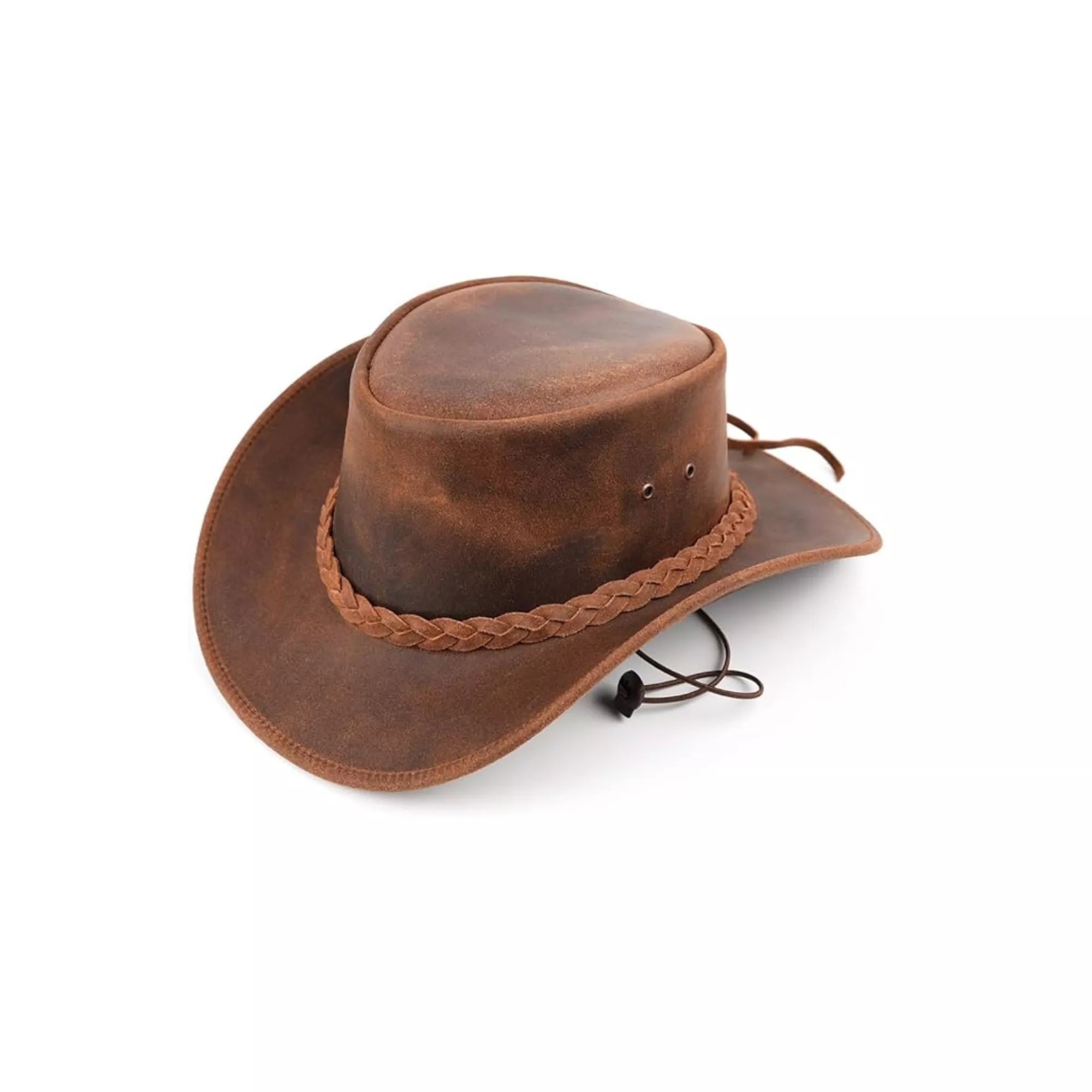 Genuine Leather Cowboy Hat - Durable Western Style & Sun 