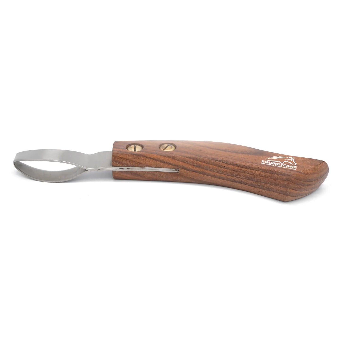 Doppelseitiges Hufräummesser mit Holzgriff – J2 Edelstahl, ergonomischer Griff, für beide Hände