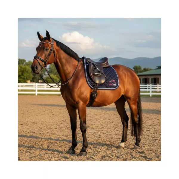 Equine Care Full Size English Saddle Pad – Honeycomb, Non-Slip, Large Horse Fit