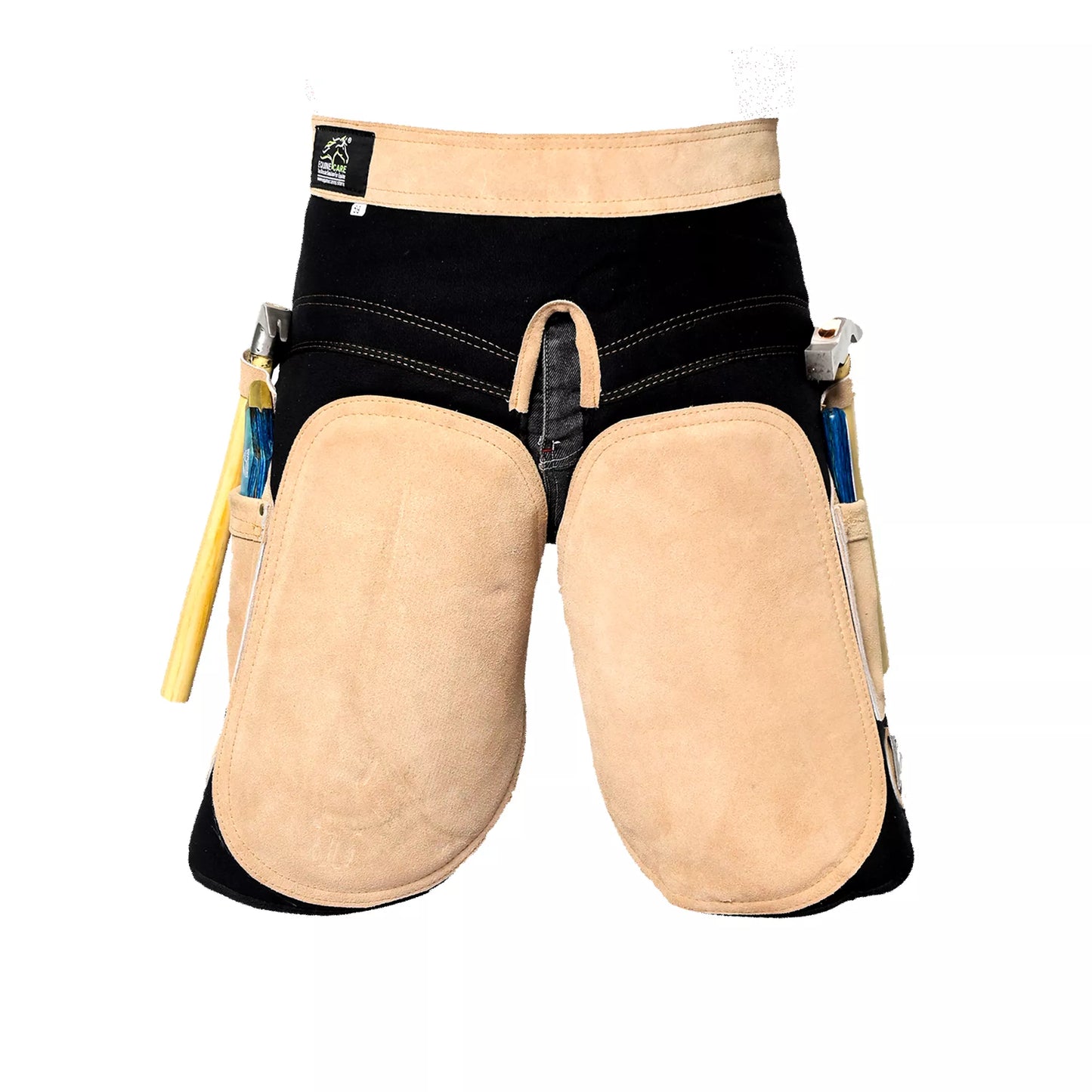 Women’s Stylista Farrier Apron Beige – Premium Suede Leather & Canvas Hoof Trimming Gear Beige