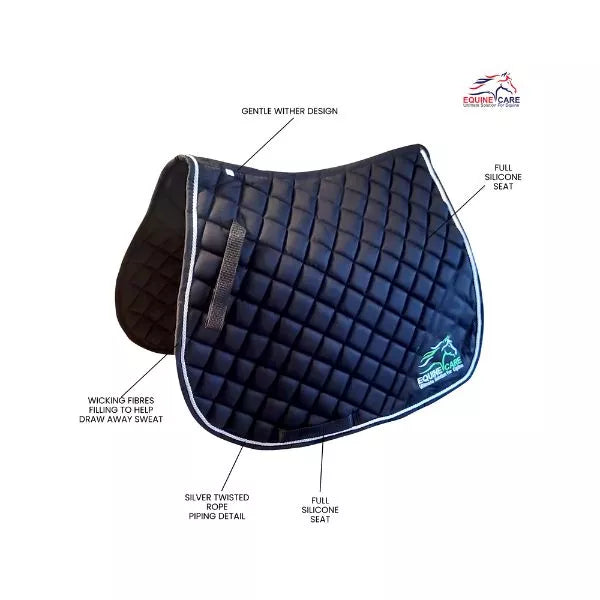 Equine Care Full Size English Saddle Pad – Honeycomb, Non-Slip, Large Horse Fit