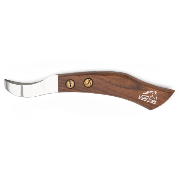 Double Edged Wooden Loop Hoof Knife – J2 Stainless Steel, Ergonomic Handle, Both Hands
