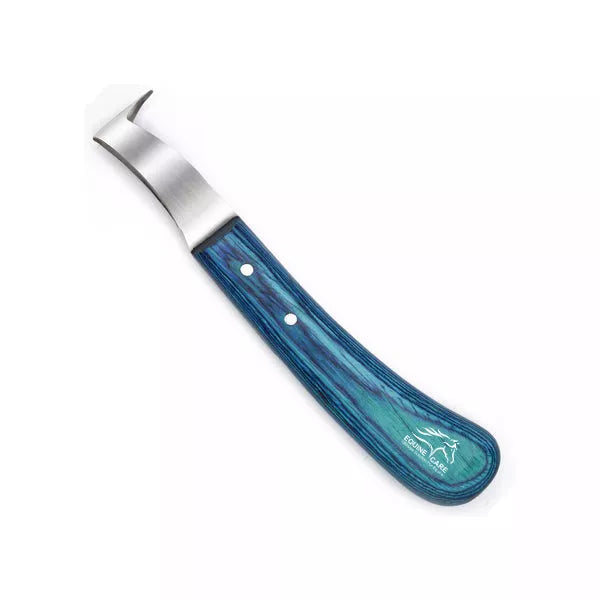 Blue Loop Hufkratzermesser – Doppelschneidige Klinge aus J2-Stahl, ergonomischer blauer Griff und Hufkratzer