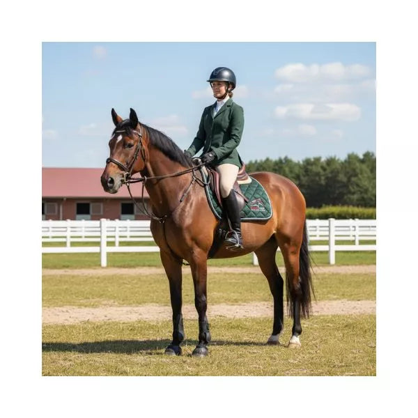 Gesteppte englische Satteldecke von Equine Care – Stoßdämpfend und atmungsaktiv