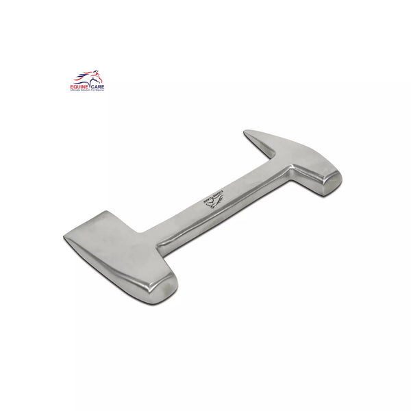 Side view of Equine Care clinch cutter and hoof buffer tool showing compact ergonomic design