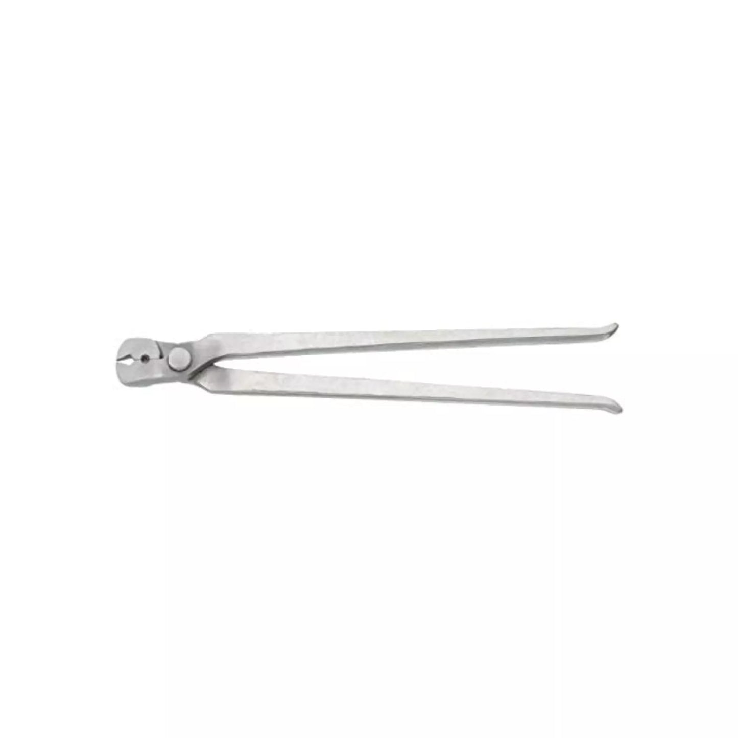 Side view of Equine Care 12 inch chrome vanadium hoof nail puller for horseshoe nail removal