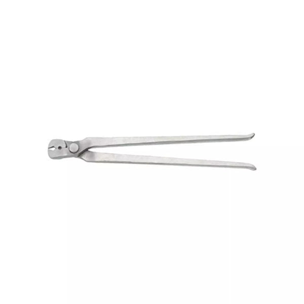 Side view of Equine Care 12 inch chrome vanadium hoof nail puller for horseshoe nail removal