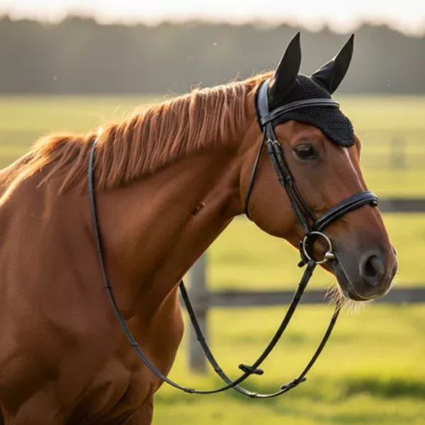 Equine Care Full-Size Horse Ear Bonnet – Fly & Noise Reduction