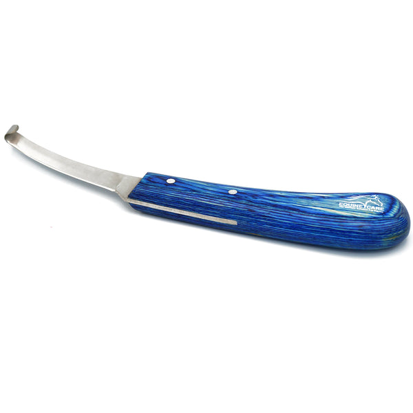 Equine Care Narrow Blade Hoof Knife – J2 Steel, Ergonomic Blue Handle