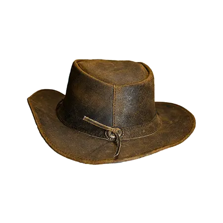 Authentic Vintage Brown Leather Cowboy Hat | Shapeable Brim 