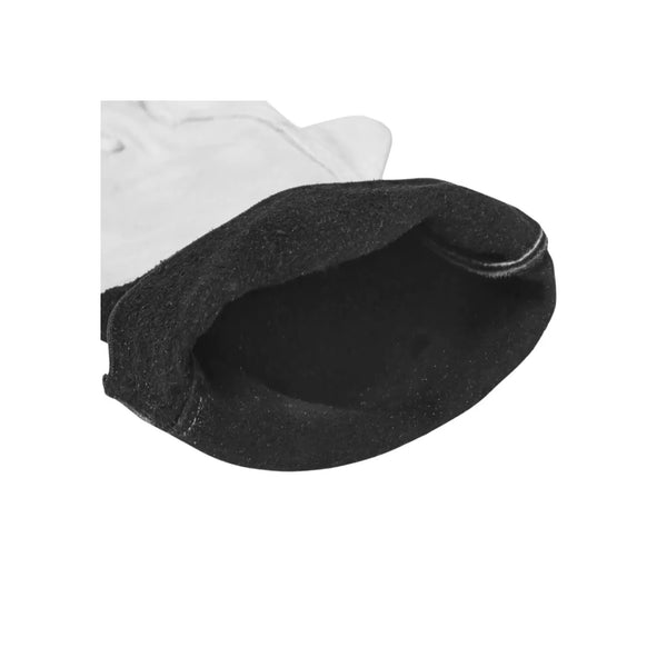 Inside view of goatskin leather gloves displaying soft inner lining for comfort and sweat control