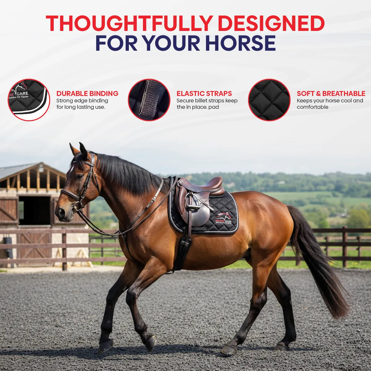 All Purpose Quilted English Saddle Pads for Horses