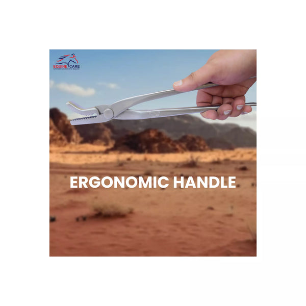 ergonomic handle of equinecares alligator hoof nail clincher reducing hand fatigue