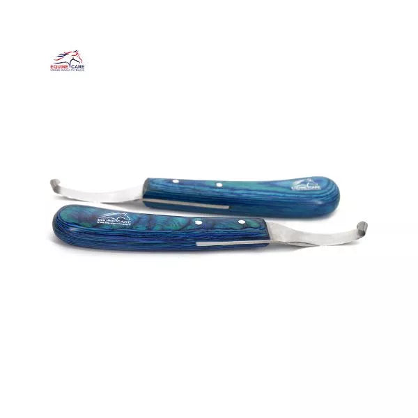 Blue Curved Blade Hoof Knife – J2 Steel Farrier Knife with Ergonomic Handle HKR1